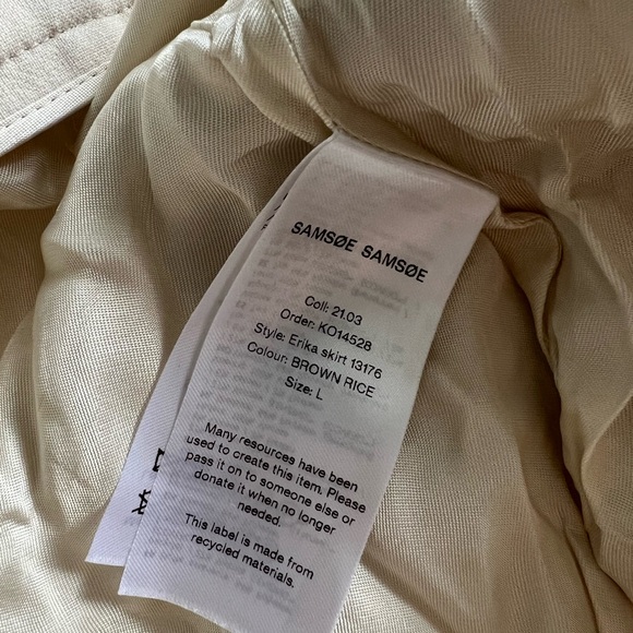 80 - NWOT SAMSØE Erika Skirt, Size large - Picture 7 of 8